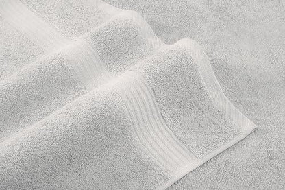 American Veteran Towel, 6 Piece Towel Set for Bathroom, 100% Cotton Turkish Bathroom Towels, 2 Bath Towels 2 Hand Towels 2 Washcloths, Silver Grey - color: Silver Grey, size: X Large 6 PC