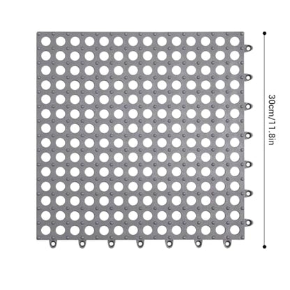 Tyenaza 10Pcs Bath Tub Shower Mat, Suction Cup Floor Mats Anti Slip Plastic Mosaic Bath Mat Tub Bathroom Mats for Kitchen Bathroom (Grey) - color: Grey