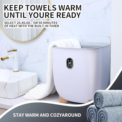 Towel Warmers, Large Towel Warmer Bucket，25L Large Capacity, Push-Button Temperature Adjustment, Automatic Temperature Rise