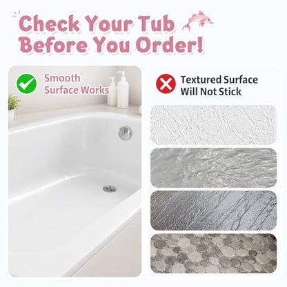 Baby Bath Mat for Tub Non Slip Kids, BPA Free Extra Long Bathtub Mat 40x16 with Drain Holes and 200 Suction Cups, Non Toxic Machine Washable Toddler Bath Mat, Eco-Friendly Certified - color: V-mermaid