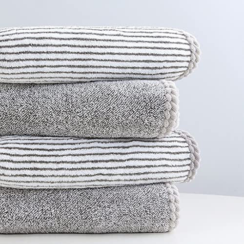 Kissvian 2 Pack Microfiber Hand Bath Towel Set, Superfine Fibre Coral Velvet Bathroom Towels with Hanger, Soft and Absorbent Washcloths for Hand Face Bath Spa Yoga Fitness, Size 13.4" x 30"