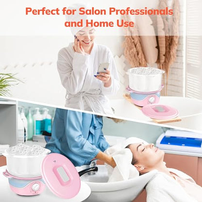 TASALON Pink Hot Towel Steamer for Facials, 5-Min Quick Heating Towel Warmer Machine, Portable Spa Salon Equipment with Aromatherapy for Massage - size: S Size