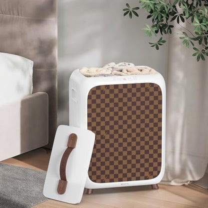 Keenray Towel Warmer Bucket, Luxury Rectangle Towel Warmer for Bathroom with Timer & Delay, Customized Fragrance, Child Lock, Fits 2 Large Towels, Blankets, Bathrobes, Ideal Gift for Him & Her - color: Checkerboard Color