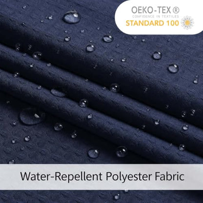 Navy Blue Fabric Shower Curtain 78 Inch Length 1 Piece, Embossed Textured Waffle Cloth Shower Curtains for Bathroom Modern Hotel Spa, Water Resistant Machine Washable, 72Wx78L Inches - color: Navy Blue, size: 72"W x 78"L (Pack of 1)