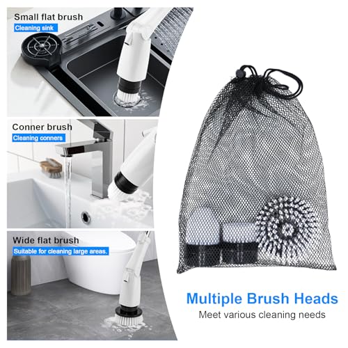 3 Pcs of Brush Heads,Replacement Brush Heads Set for Electric Spin Scrubber, Cordless Power Shower Scrubber, Cleaning Brush for Bathroom Tile Sink Floor Cleaning.
