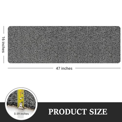 LuxStep Shower Mat Bathtub Mat Non-Slip Bath Mat with Drain, Quick Drying | 47x16 inch PVC Loofah Bathmat for Tub,Shower,Bathroom,Black - color: Black, size: 47" x 16"