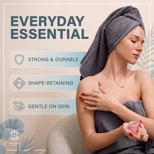 Luxe 2-Piece Bath Towel Set – Large Soft Cotton Towels, Absorbent, Durable & Skin-Friendly, Machine Washable, 27 x 54 in (Dark Grey) - color: Dark Grey