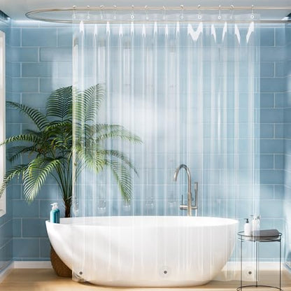 Titanker Clear Shower Curtain Liner 72x90, Extra Long Shower Liner PEVA Lightweight Inside Shower Curtains for Bathroom with Magnets and Grommet - color: Clear, size: 72"W x 90"L (Pack of 1)