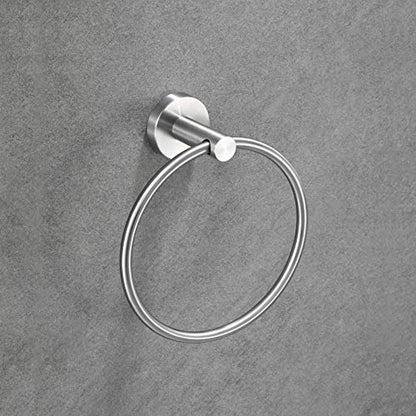 Brushed Nickel Towel Ring | Hand Towel Holder for Bathroom Wall Mounted, Durable 304 Stainless Steel, Modern Style - color: Brushed Nickel