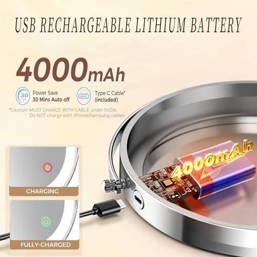 Rechargeable Wall Mounted Lighted Makeup Mirror Chrome, 8 Inch Double-Sided LED Vanity Mirror 1X/10X Magnification,3 Color Lights Touch Screen Dimmable 360°Swivel 13 Inch Extendable - color: 8 Inch Chrome