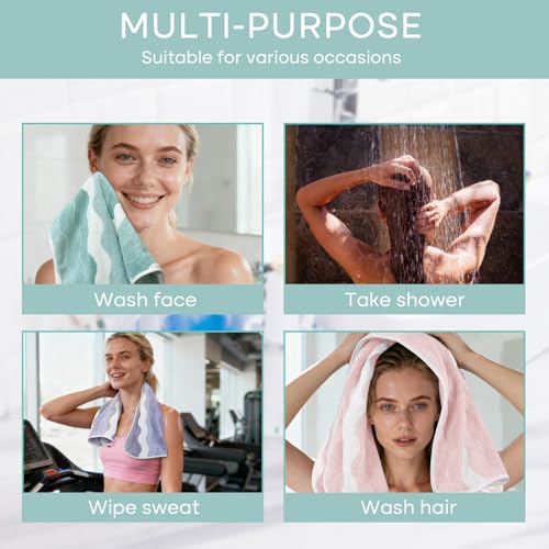 Microfiber Bathroom Hand Towels, 16 x 31 Inch, 3Pack | Ultra Soft, Makeup Remover Cloth, Face Cleansing Towel - color: Assort1x3