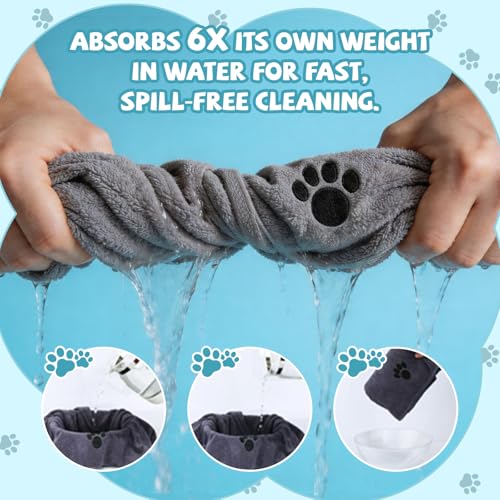 Puomue Microfiber Dog Towels for Drying Dogs, Super Absorbent and Soft Pet Grooming Towel, 40 Inch X 23.6 Inch, Perfect Dog Shower & Bath Supplies for Large, Medium or Small Dogs, Grey - size: 40 Inch X 23.6 Inch - 1 Pack