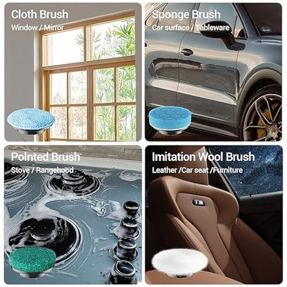 Brush Heads Set, 9 Pack 4 inches Cordless Electric Spin Scrubber Replaceable Brush Heads for Household Cleaning Brushes/Bathroom/Floor/Tile/Car - style: 9 PACK