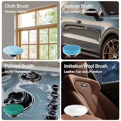 Brush Heads Set, 5 Pack 4 inches Cordless Electric Spin Scrubber Replaceable Brush Heads for Household Cleaning Brushes/Bathroom/Floor/Tile/Car - style: 5 PACK