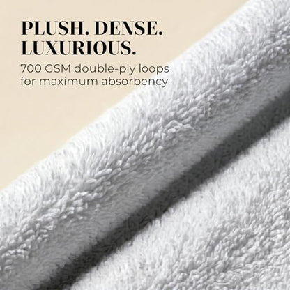 Organic Cotton Wash Cloths, Feather-Touch, 12 Pack – Light Gray | Plush feather-touch quick-drying wash cloths, GOTS & Oeko-TEX, premium soft, absorbent, small hand & face towels & wash rags - color: Light Gray