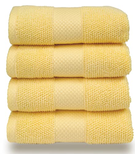 MAURA Premium Hand Towels 100% Cotton 16x30 Oversized Ultra Absorbent Quick Dry Soft Towels for Bathroom Extra Large Hand Towels, Yellow - color: Yellow, size: 16”x30” Hand Towels