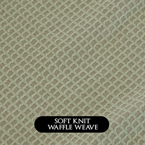Canyon Rose Waffle Weave Long Spa Wrap, One Size, Sage | Luxurious Waffle Knit Body Wrap, Generous Length, Elasticized Top with Touch-and-Close Fastener, Machine Washable - color: Sage