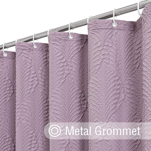 36x72 Small Stall Shower Curtain, Lavender Embossed Half Bath Curtain - color: Lavender, size: 36"W x 72"L (Pack of 1)
