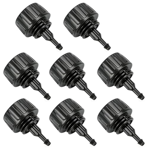 8 Pack 3/4" Garden Hose To 1/4" Irrigation Tubing Adapter, 1/4 Inch Drip Irrigation Tubing To Faucet Garden Hose Adapter 3/4 Inch FHT To 1/4 Inch Supply Line Adapter Fittings - size: 3/4" to 1/4" Tube Adapter-8P