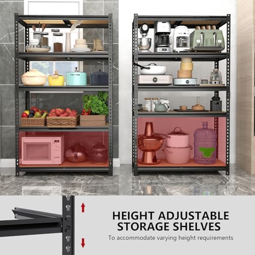 72" H Storage Shelves,Storage Shelves Heavy Duty,2400LBS Metal Shelving Units,Adjustable Garage Shelving Heavy Duty for Garage Storage,Warehouse,16"x35.5"x72 - size: 16"x35.5"x72"