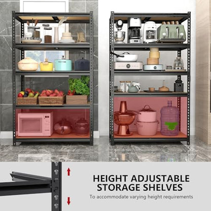 72" H Storage Shelves,Storage Shelves Heavy Duty,2400LBS Metal Shelving Units,Adjustable Garage Shelving Heavy Duty for Garage Storage,Warehouse,16"x35.5"x72 - size: 16"x35.5"x72"