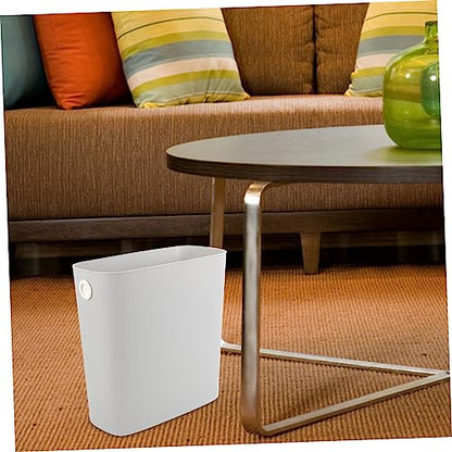 Narrow Plastic Garbage Can for Bathroom Bedroom Kitchen Office Space Saving Multi Function Trash Bin with Modern Design for Compact Areas
