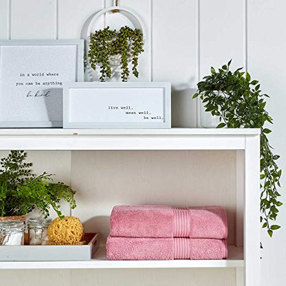 Christy 100% Luxury Supima Cotton | Ultra Soft | Super Absorbent | 650GSM | - color: Blush, size: 2 Hand Set
