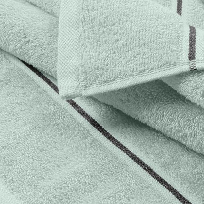 MyOwn Ultra Soft 6 Pack Cotton Towel Set, Contains 2 Bath Towels 28x55 inch, 2 Hand Towels 16x24 inch & 2 Wash Coths 12x12 inch, Ideal Everyday use, Compact & Lightweight - Sea Green - color: Sea Green, size: 6 Piece Set