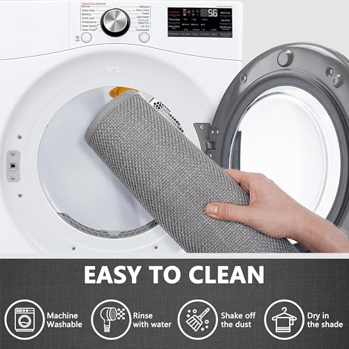 Bathroom Rugs Non Slip Bath Mat, Bathroom Mat Quick Dry | Machine Washable Rugs, Shower Rugs, 17" x 32", Grey Thin Bath Mat Fit Under Door - color: Grey, size: Medium(17"x32")