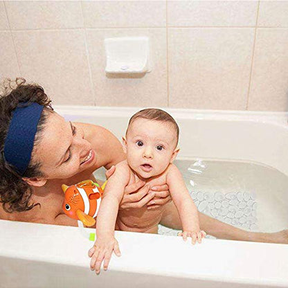 Pebble Bath Mat for Bathtub to Anti Slip Bathtub Mat in Shower with 16 Inches by 35 Inches (Clear) - color: Clear