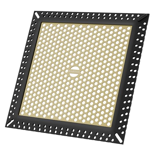 Not Moving Square Shower Drain Hair Catcher, Drain Cover, 6 inch | 304 Stainless Steel and TPE Material/ Efficient Drainage / Easy Clean / Anti-Clogging / Fits Bathroom Hair Catcher for Shower - color: Matte Black & Brushed Gold, size: 6 inch