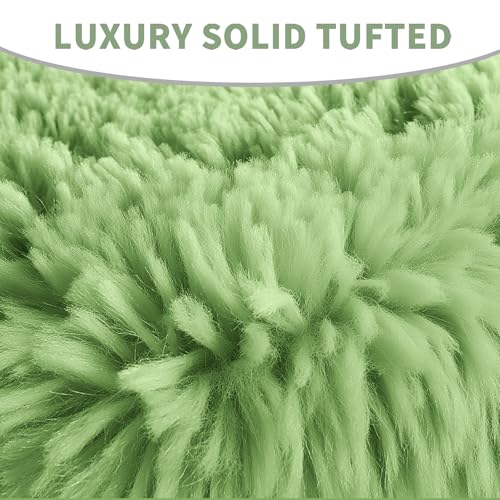 Soft Microfiber Toilet Lid Cover 17.5" x 15" Machine Washable | Solid Toilet Seat Cover Adjustable Rubber Backing Fits Most 16 -17.5" L x 14-16" W Round Oblong and Elongated Toilet Seat - color: Sage Green