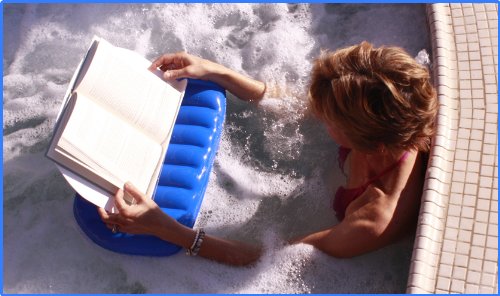 Floating Book/Tablet Caddy for Bath, Pool, and Hot Tub (Blue)