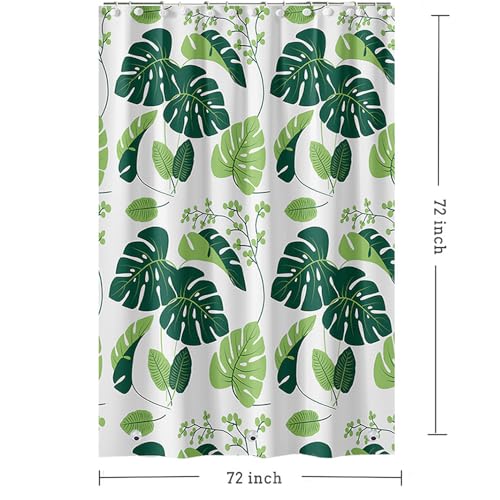 Plastic Shower Liner - Premium PEVA 4G Shower Curtain Liner with Rustproof Grommets and 3 Weighted Magnets, Waterproof Shower Curtains for Bathroom (Turtleback Leaf) - color: Turtleback Leaf, size: 71"W x 71"L (Pack of 1)