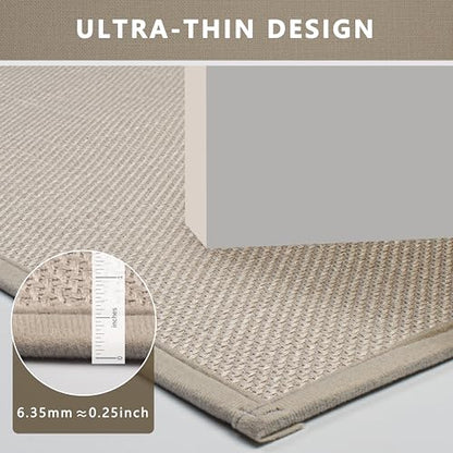 Large Bathroom Rugs Runner Non Slip Bath Mat 17" x 47", Quick Dry | Bath Mat Machine Washable Bathroom Rugs, Beige, Thin Bath Mat - color: Light Beige, size: Runner(17"x47")