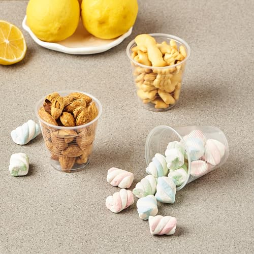 Jaluxing 500 Count 5 oz Crystal Clear Disposable Plastic Cups Bulk PP Cups for Parties, Water, Wine, Cold Drinking (Formerly FULING) - style: 5 OZ.
