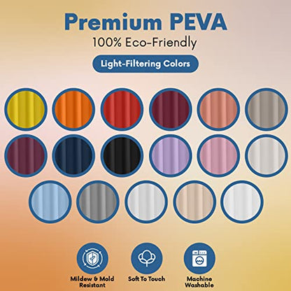 No Smell Shower Curtain Liner 72x72 White - PEVA Plastic Shower Curtain for Bathroom, PVC-Free Waterproof Shower Liner with Metal Grommets and Magnet-Weighted Bottom Hem - Washable Inner Liner - color: White