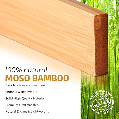 6-Pack Drawer Dividers 2.6-Inch High Dresser Drawer Organizer 16 to 22 Inch | Bamboo, Spring Loaded, No Tools Needed, Fits Wide Drawers for Socks, Clothes, Utensils, Bedroom, Bathroom, Kitchen, Office - color: Bamboo