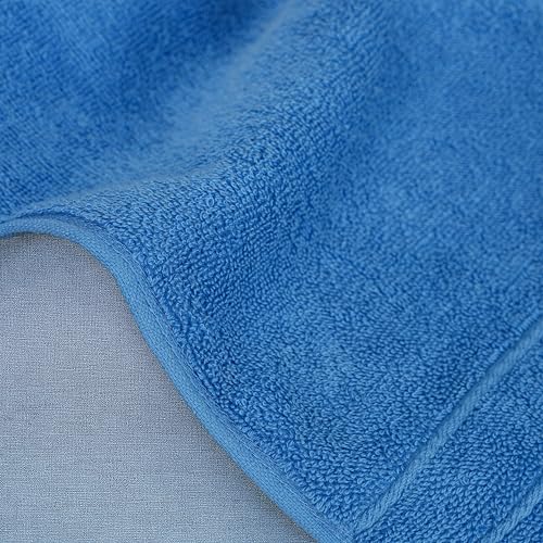 6 Piece Hand Towels Set 16 x 28 Inches, Blue | 100% Cotton, Lighter Weight, Quick to Dry, 16 x 28 Inches, Super Soft & Absorbent, Perfect for Bathroom & Kitchen - color: Midnight Blue