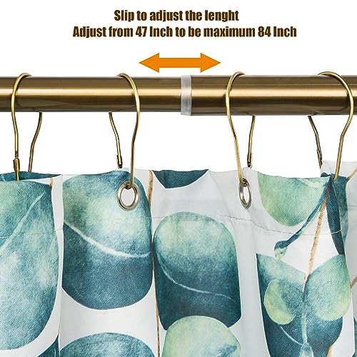 Heavy Duty Shower Rod, Adjustable Shower Curtain Rod, Expandable 47-84 Inch, Permanent Mount Shower Rod, Never Rust Stainless Steel for Window Curtain and Closet, Champagne Bronze - color: CHAMPAGNE BRONZE