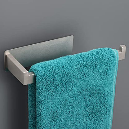 Hand Towel Holder, Strong Self Adhesive Hand Towel Ring, Thicken SUS304 Stainless Steel Hand Towel Bar/Rack, No Drilling Modern Hand Towel Hanger (Brushed Nickel, 9 in) - color: Brushed Nickel, size: 1 Pack 9 In