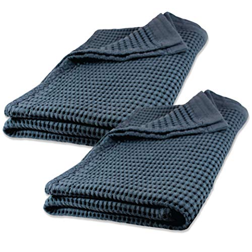 GILDEN TREE Waffle Bath Sheet Quick Dry Towel, Thin Luxury Bath Towels, 40x80 Large Bath Towels 2 Pack Bath Sheets, Modern Style (Midnight Blue) - color: Midnight Blue, size: Bath Sheet (40" x 80") 2 Pack