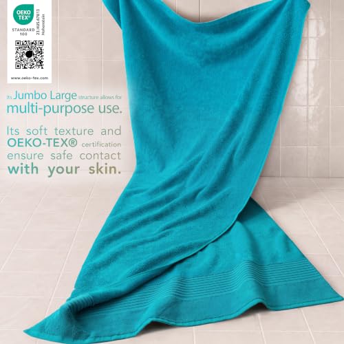 Cotton Paradise 100% Cotton Turkish Towel Set, Soft Absorbent Quick Dry, 2 Piece 35x70 Bath Sheet Set, Ocean Aqua - color: Ocean Aqua, size: 35"x70"