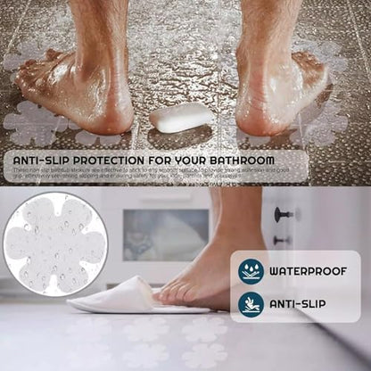 ZJchao 24 Pcs Bathtub Stickers Non Slip Shower Stickers Safety Bath Decals Anti Slip Bath Non Bathtub Decals with Scraper for Bathroom Shower Pool Stairs