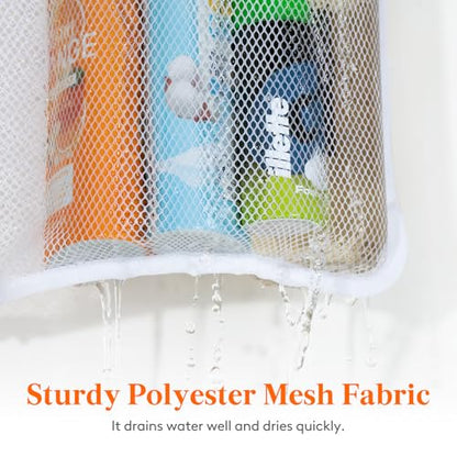 Lifewit Mesh Shower Caddy, 9 Pockets Hanging Bathroom Organizer, 1 Pack | 14" x 34", Attached 3 Hooks, Quick-Dry, Portable, Cruise Essentials, Idea for Toiletry, RVing, Travel, Camping - size: 14" × 34"