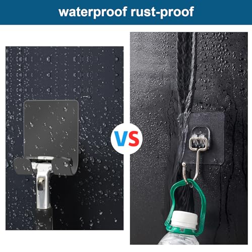 Razor Holder 304 Stainless Steel for Shower + Adhesive Sticky Heavy Duty Waterproof Wall Hooks, Premium for Hanging Towels, Coat, hat (2+2 Pack) - Grey - color: Grey-4pcs