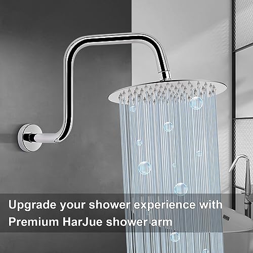 S Shaped Shower Arm, High Rise Shower Head Extension Pipe Standard 1/2" Connection with Flange, Awesome Shower Experience-Stainless Steel Bathroom Accessory(13 Inch Z-S Shape, Chrome Finish) - color: Chrome Finish, style: 13" Z Shape