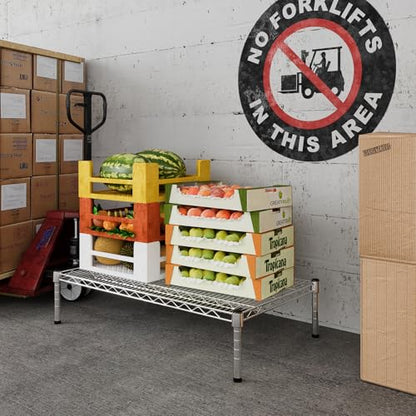 21" Deep x 36" Wide x 8" Height Wire Shelving Kit | 1-Tier | NSF Commercial Storage Rack Unit - size: 21" Deep x 36" Wide