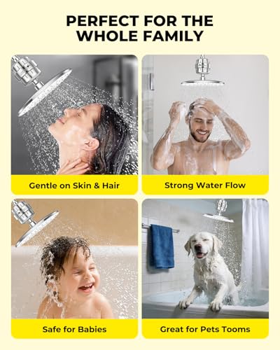 Heavy Duty Shower Filter 1 Pack - 99% Removes Chlorine, Fluoride, Heavy Metals & Hard Water Impurities - Healthier Skin & Softer Hair - style: Heavy Duty shower filter/1 pack