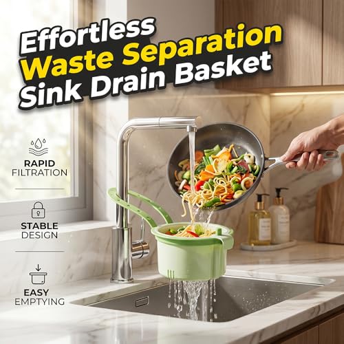Cactus Kitchen Sink Strainer Basket Self-Cleaning Faucet Hanging Basket - color: Green